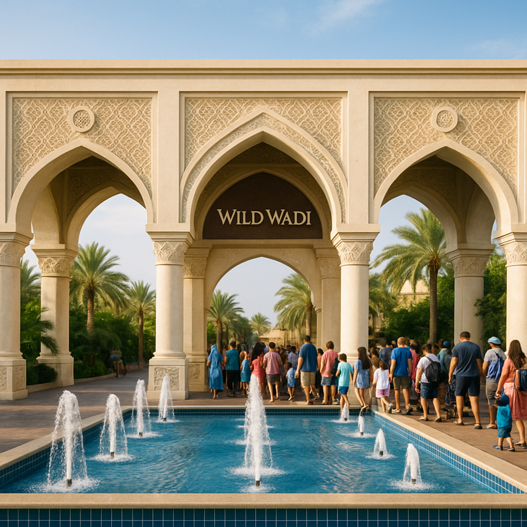 Wild Wadi Waterpark entrance and main area
