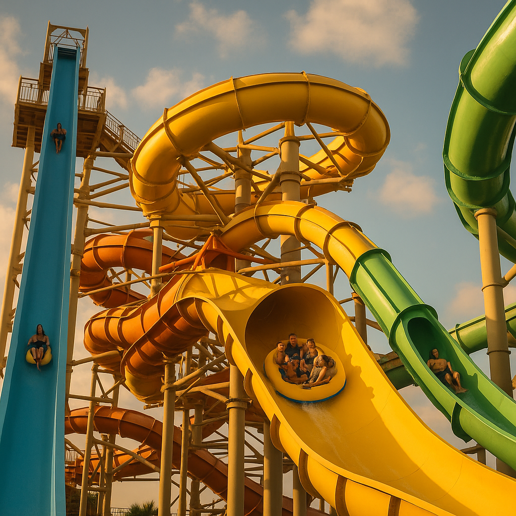 Thrilling water slides at Wild Wadi